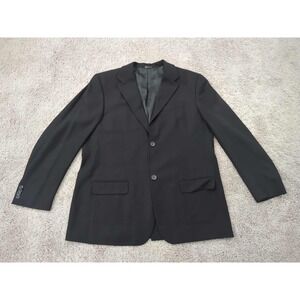 Banana Republic Blazer Mens 46R Black Two Button‎ Front Lined Business